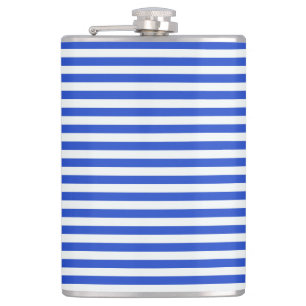 Flasques Royal Blue Combination Stripes par Shirley Taylor