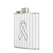 Flasques Ruban Blanc sensibilisation aux rayures verticales (Gauche)