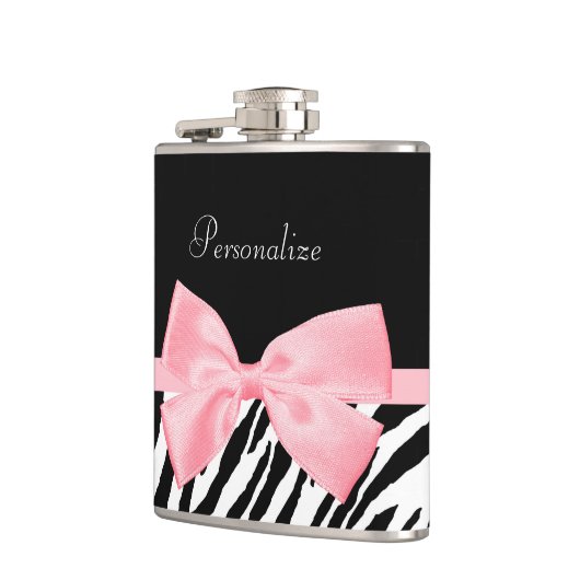 Flasques Ruban rose-clair doucement Girly chic d'impression (Gauche)