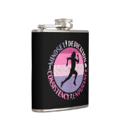 Flasques Running Mindset - Citation d'endurance de la fille (Droite)