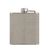 Flasques Rustic Chic Faux Burlap M. et Mme Monogram (Dos)