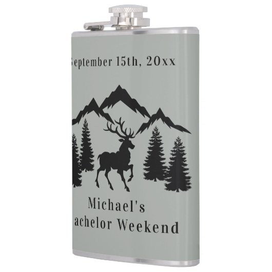 Flasques Rustic Grey Chasse Bachelor Week-end (Gauche)