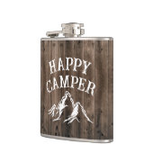 Flasques Rustic Happy Camper Adventure Camping Grange Wood (Gauche)
