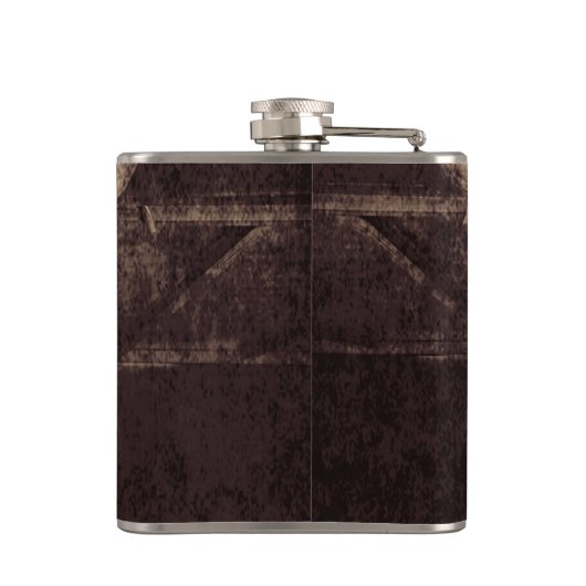 Flasques Rustique Western Bull Skull Mariage Pays Texture (Dos)