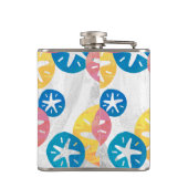 Flasques Sable Dollar Jaune Rouge Bleu Motif (Dos)