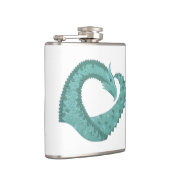 Flasques Sage vert coeur dragon sur blanc (Droite)