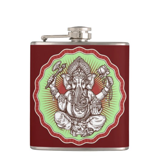 Flasques Sagesse Ganapati Inde Hindou Lord Ganesha Elephant (Devant)