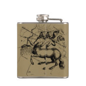 Flasques Sagittarius Constellation Carte Engraving Hevelius (Dos)