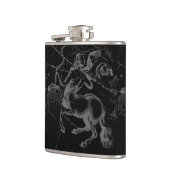 Flasques Sagittarius Constellation Hevelius Map on Black (Gauche)