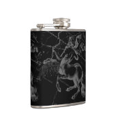 Flasques Sagittarius Constellation Hevelius Map on Black (Droite)