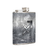 Flasques Sagittarius Zodiac Connexion Silver Steel look (Droite)