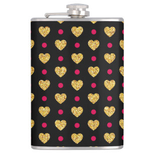 Flasques Saint Valentin Coeurs d'or Motif-23655