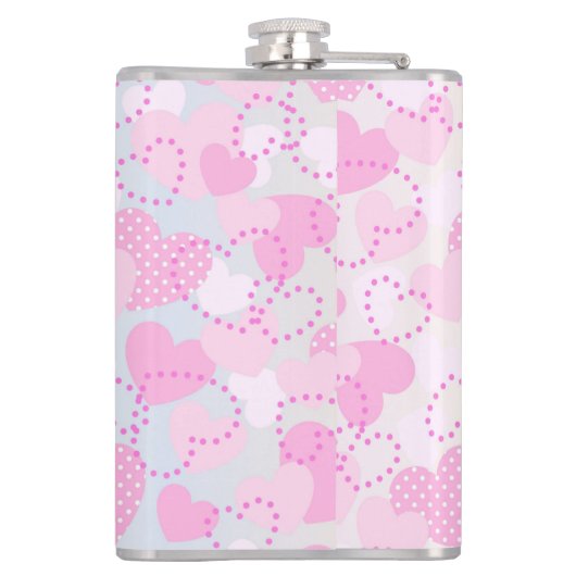 Flasques Saint Valentin Coeurs roses Arrière - plan (Dos)