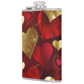 Flasques Saint-Valentin dorés et rouges (Gauche)