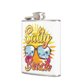 Flasques Salty Beach | Soleil et palmier tropicaux (Gauche)