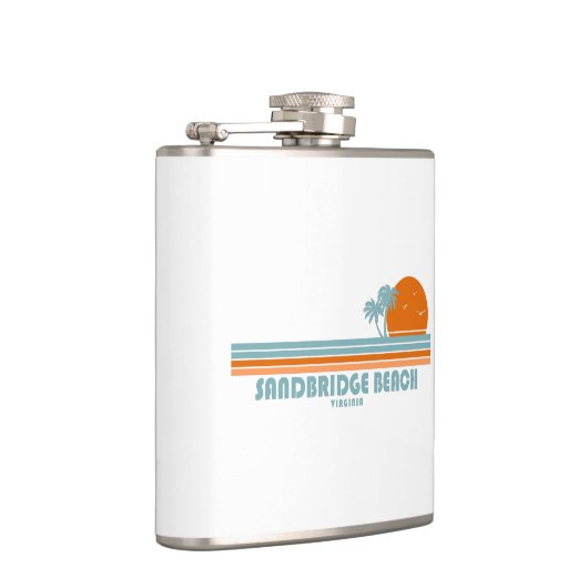 Flasques Sandbridge Beach Virginia Sun Palm Trees (Droite)