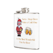 Flasques Santa - Stop Here, Enjoy a Cold One on a (Gauche)
