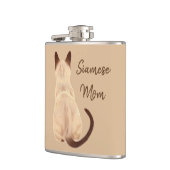 Flasques Sasha Siamese Chat Maman Kitty Regarder vers le pa (Gauche)