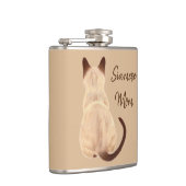 Flasques Sasha Siamese Chat Maman Kitty Regarder vers le pa (Droite)