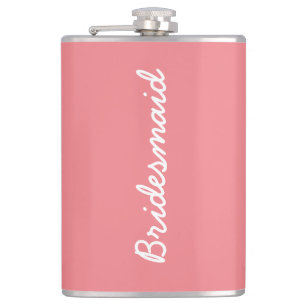 Flasques Saumon de la femme de ménage Mariage rose Favorise