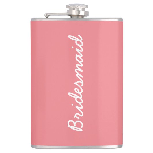 Flasques Saumon de la femme de ménage Mariage rose Favorise (Devant)