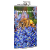 Flasques Sauvez les abeilles à miel Pollinating California (Droite)