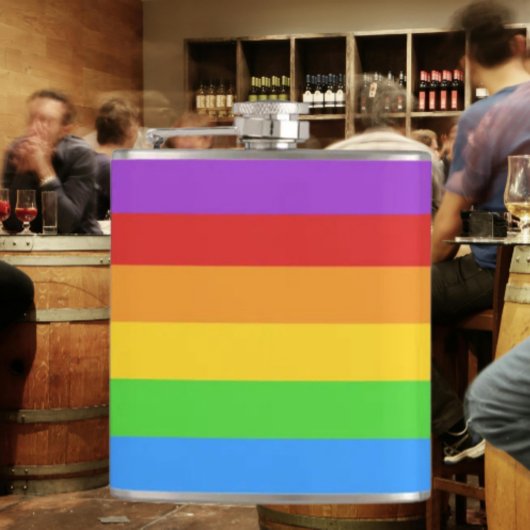 Flasques Savourer avec fierté : Drapeau arc-en-ciel
