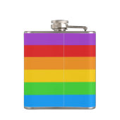 Flasques Savourer avec fierté : Drapeau arc-en-ciel (Dos)