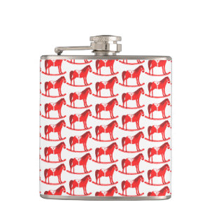 Flasques Scandinave Noël Cheval Rocking Motif