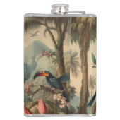 Flasques Scène botanique vintage de toucans et fleurs (Dos)