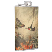 Flasques Scène botanique vintage d'hummingbirdet de fleurs (Droite)