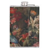 Flasques Scène botanique vintage oiseaux fleurs au paradis (Dos)