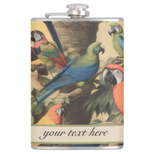 Flasques Scène botanique vintage parrotspersonnalisable
