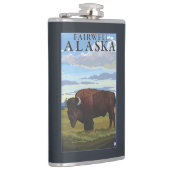 Flasques Scène de bison - Fairwell, Alaska (Droite)