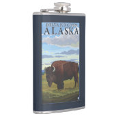 Flasques Scène de bison - jonction de delta, Alaska (Droite)