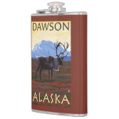 Flasques Scène de caribou - Dawson, Alaska (Gauche)