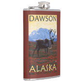 Flasques Scène de caribou - Dawson, Alaska (Droite)