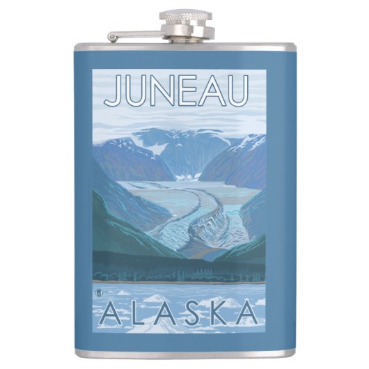 Flasques Scène de glacier - Juneau, Alaska (Devant)