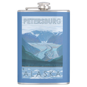 Flasques Scène de glacier - Pétersbourg, Alaska