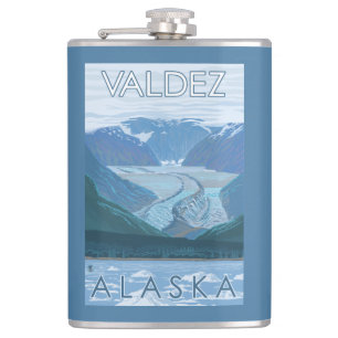 Flasques Scène de glacier - Valdez, Alaska