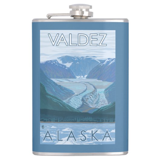 Flasques Scène de glacier - Valdez, Alaska (Devant)