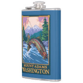 Flasques Scène de pêche de mouche - bâti Adams, Washington (Gauche)