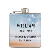 Flasques Scène de plage multicouleur personnalisée (Devant)