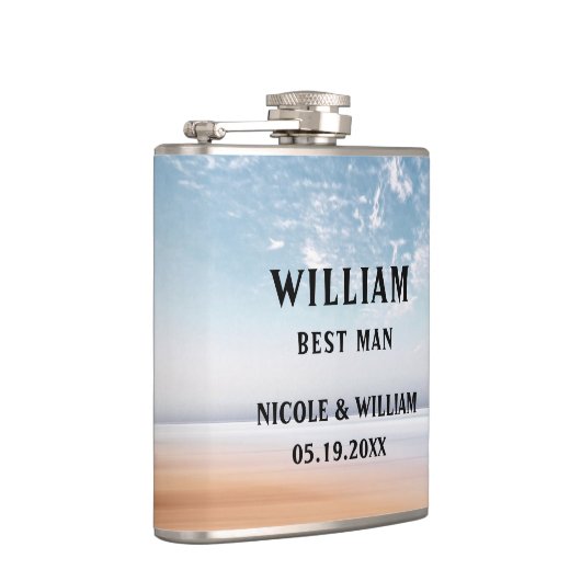 Flasques Scène de plage multicouleur personnalisée (Droite)