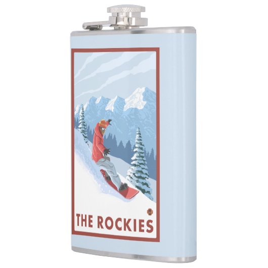 Flasques Scène de surfeur - les Rocheuses (Gauche)