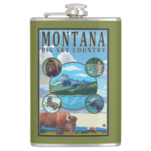 Flasques Scènes d'état du Montana