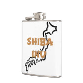 Flasques schéma de shiba inu japon (Gauche)