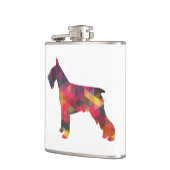 Flasques Schnauzer Chien race Geo Silhouette Multi (Gauche)