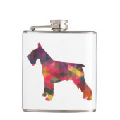 Flasques Schnauzer Chien race Geo Silhouette Multi (Devant)