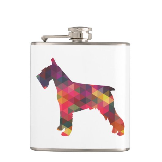 Flasques Schnauzer Chien race Geo Silhouette Multi (Devant)